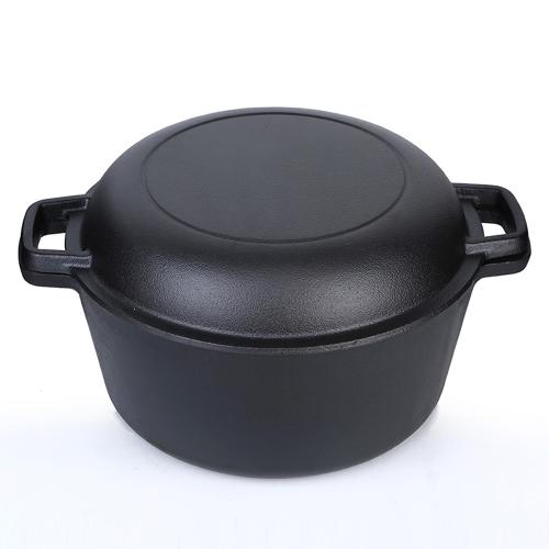 5QT 2-in-1 Cast Iron Dutch Oven