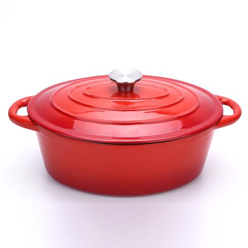 Luxury Enameled Cast Iron Oval Casserole Dutch Oven
