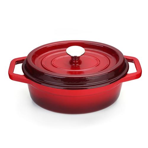 Eco-Friendly Non-Stick Cast Iron Oval Casserole Pot