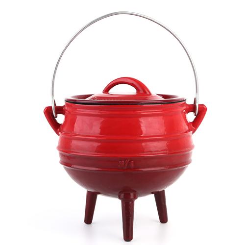Enamel South African 3 Legs Outdoor Cast Iron Potjie Pot