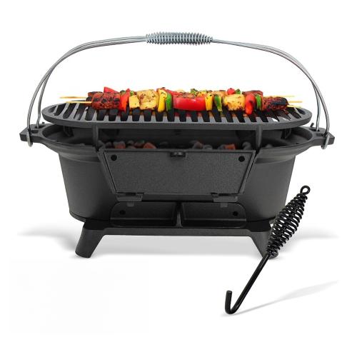 Durable Pre-Seasoned Small Portable Charcoal Grill