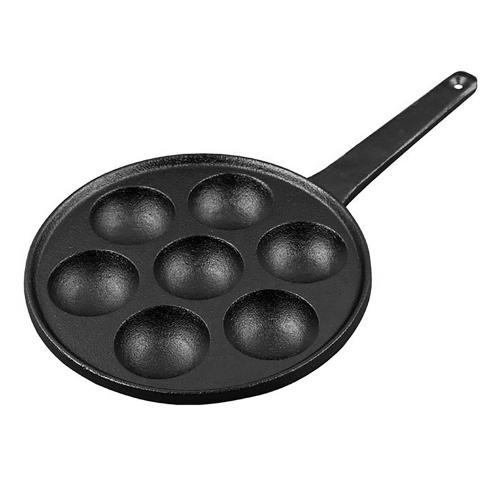 7 Holes Deep Cast Iron Egg Cake Pan Mold