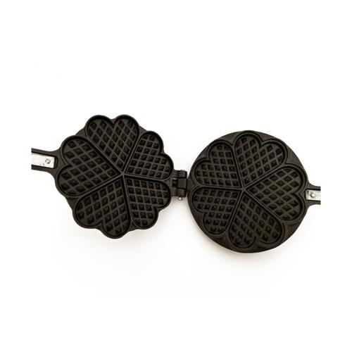 Cast Iron Waffle Maker with Wooden Handle